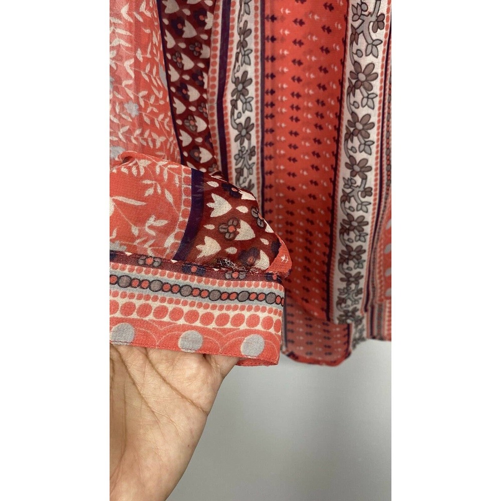 Free People Moonlight Miles Coral Floral Top Tunic - Picture 10 of 12